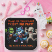 Schattigee monsterlijke angstdag Halloween-feest Papieren Bordje (Feest)