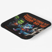 Schattigee monsterlijke angstdag Halloween-feest Papieren Bordje (Gebogen)