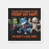 Schattigee monsterlijke angstdag Halloween-feest Servet (Voorkant)