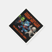 Schattigee monsterlijke angstdag Halloween-feest Servet (Hoek)