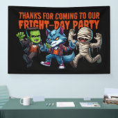 Schattigee monsterlijke angstdag Halloween-feest Spandoek (Beurs)