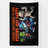 Schattigee monsterlijke angstdag Halloween-feest Spandoek (Verticaal)