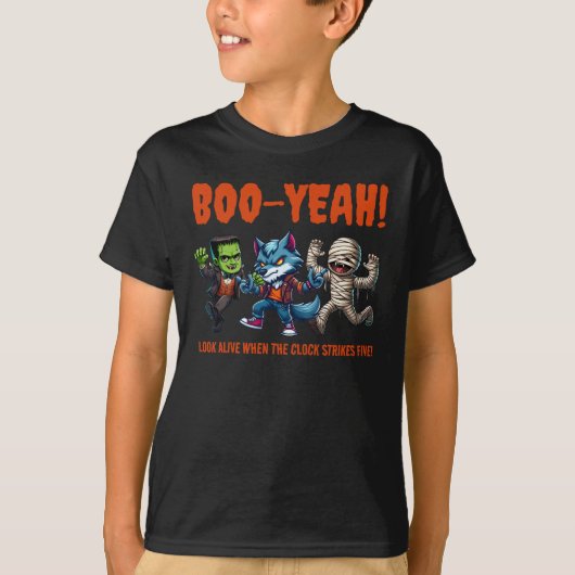 Schattigee monsterlijke angstdag Halloween-feest T-shirt (Voorkant)