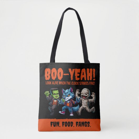 Schattigee monsterlijke angstdag Halloween-feest Tote Bag (Voorkant)