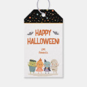 Schattigee monsters Halloween gunst Cadeaulabel (Voorkant)