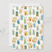 Schattigee Monsters Het is een Boy Baby shower Kaart (Achterkant)