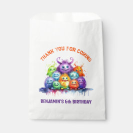 Schattigee Monsters Kids Verjaardag Favoriet Tags Bedankzakje