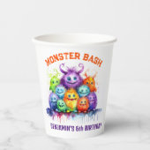 Schattigee Monsters Kids Verjaardagsfeest Papieren Bekers (Voorkant)