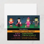 Schattigee Monsters Kinder Halloween Kostuum Party Kaart (Voorkant / Achterkant)