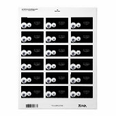 Schattigee Monsters Oogbollen Zwart & Wit Hallowee Etiket (Full Sheet)