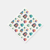 Schattigee Monsters Patroon Kinderen Verjaardagsfe Servet (Hoek)