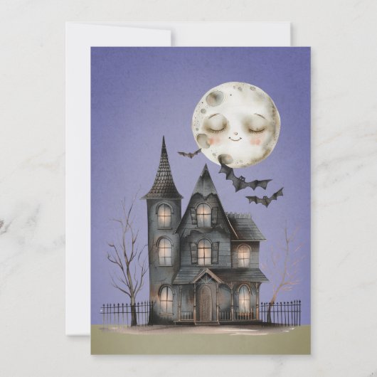 Schattigee monsters spooktaculair Halloween feest Kaart (Achterkant)