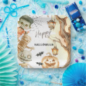 Schattigee monsters spooktaculair Kinder Halloween Papieren Bordje (Feest)