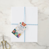 Schattigee Monsters Whimsical Kinderen Verjaardag  Cadeaulabel (Met Touw)