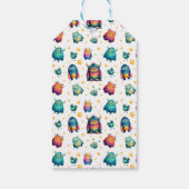 Schattigee Monsters Whimsical Kinderen Verjaardag  Cadeaulabel (Achterkant)