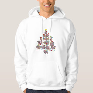 Schattigee Moo Deng Kerstboom Grappig Baby Pygmy H Hoodie