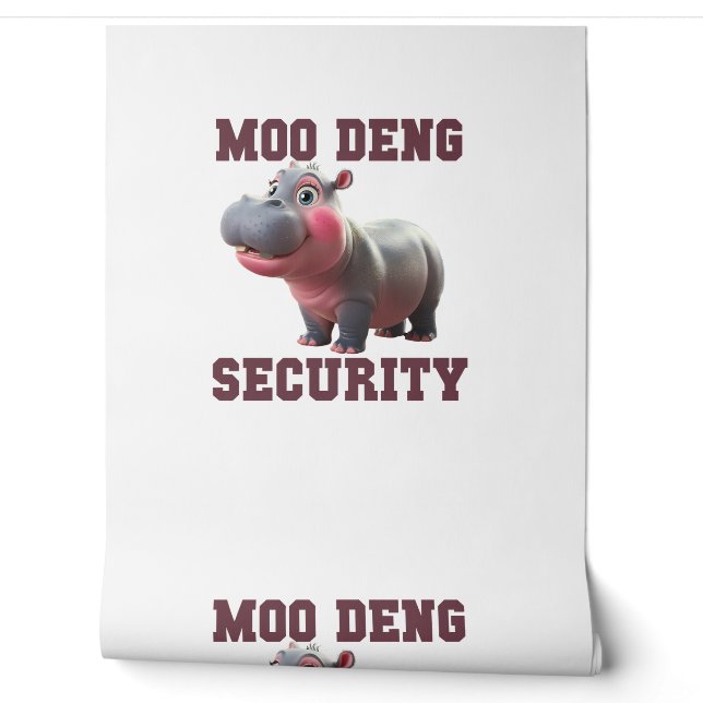 Schattigee MOO DENG SECURITY Dad Baby Hippo Papa O Behang (Afrollen)