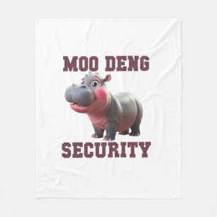 Schattigee MOO DENG SECURITY Dad Baby Hippo Papa O Fleece Deken