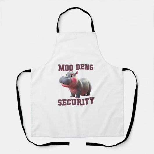Schattigee MOO DENG SECURITY Dad Baby Hippo Papa O Schort (Voorkant)