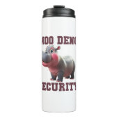 Schattigee MOO DENG SECURITY Dad Baby Hippo Papa O Thermosbeker (Voorkant)