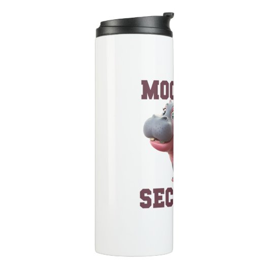 Schattigee MOO DENG SECURITY Dad Baby Hippo Papa O Thermosbeker (Gedraaid links)