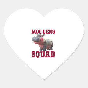 Schattigee MOO DENG SQUAD Baby Hippo Team Cheer Gi Hart Sticker
