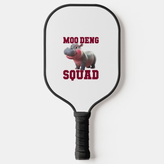 Schattigee MOO DENG SQUAD Baby Hippo Team Cheer Gi Pickleball Paddle (Voorkant)
