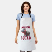 Schattigee MOO DENG SQUAD Baby Hippo Team Cheer Gi Schort (Gedragen)