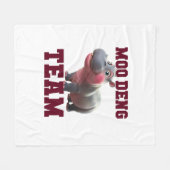 Schattigee MOO DENG TEAM Baby Hippo Squad Meisjes Fleece Deken (Voorkant (Horizontaal))