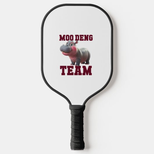 Schattigee MOO DENG TEAM Baby Hippo Squad Meisjes  Pickleball Paddle (Voorkant)