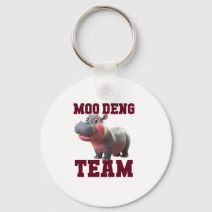 Schattigee MOO DENG TEAM Baby Hippo Squad Meisjes Sleutelhanger
