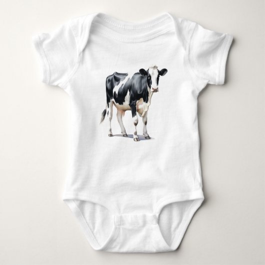 Schattigee Moo Koe, Baby shower Gift, Baby Gift Romper (Voorkant)