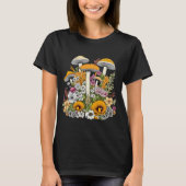 Schattigee mooie bloemen en paddenstoelen t-shirt (Voorkant)
