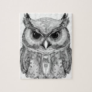 Schattigee Mooie Boho Uil Legpuzzel