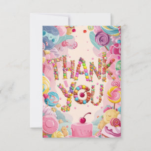 Schattigee Mooie Candyland dank u kaart