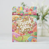 Schattigee Mooie Candyland dank u kaart (Staand voorkant)