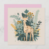 Schattigee mooie giraffe in de tuin (Voorkant / Achterkant)