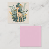 Schattigee mooie giraffe in de tuin informatiekaartje (Voorkant / Achterkant)