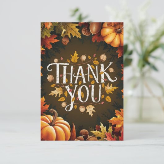 Schattigee mooie herfst Herfst Bedankkaart (Staand voorkant)