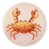 Schattigee mooie kleine krab waterverf oceaan keramische knop (Voorkant)