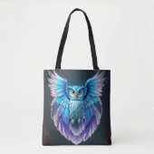 Schattigee mooie kleurrijke uil tote bag (Voorkant)