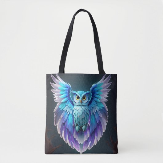 Schattigee mooie kleurrijke uil tote bag (Voorkant)