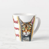 Schattigee Mooie Populaire Waterverf Kat Collectie Latte Mok (Rechterhoek)