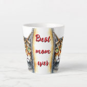 Schattigee Mooie Populaire Waterverf Kat Collectie Latte Mok (Voorkant)