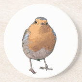 Schattigee mooie Robin bird Redbreast Zandsteen Onderzetter (Voorkant)