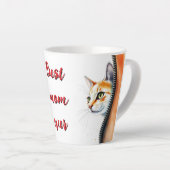 Schattigee Mooie Trendy Waterverf Cat Collectie Latte Mok (Rechterhoek)