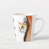 Schattigee Mooie Trendy Waterverf Cat Collectie Latte Mok (Rechts)
