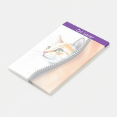 Schattigee Mooie Trendy Waterverf Cat Collectie Post-it® Notes (Schuin)