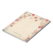 Schattigee mooie  Valentijnsdag gepersonaliseerd Notitieblok (Linkerzijde)