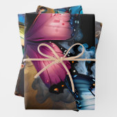 Schattigee mooie vlinders inpakpapier vel (In situ)